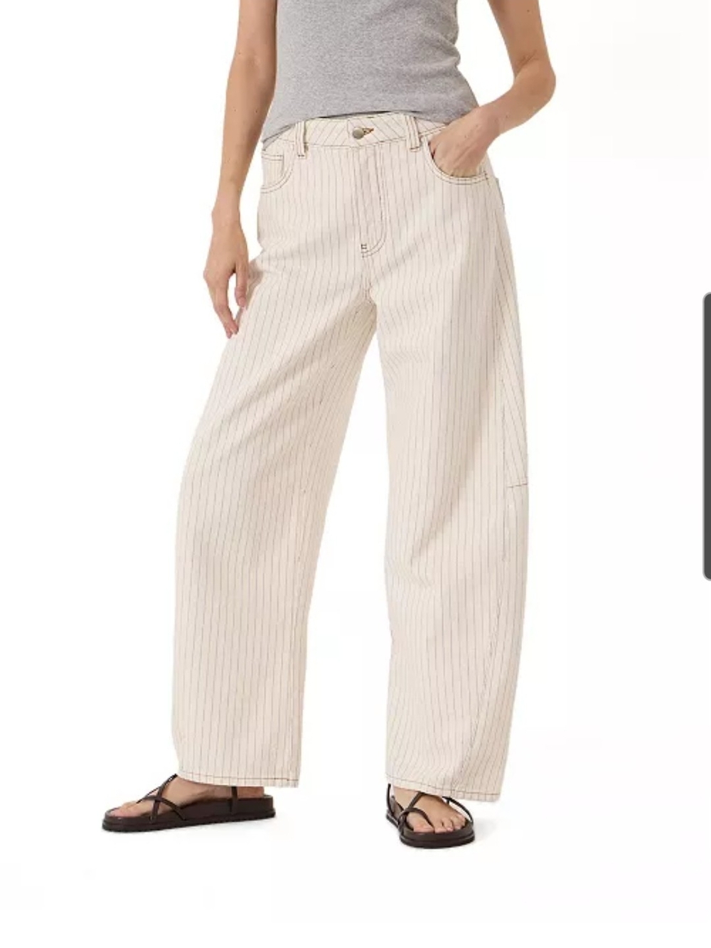 Hush Bree Stripe Barrel Leg Jeans